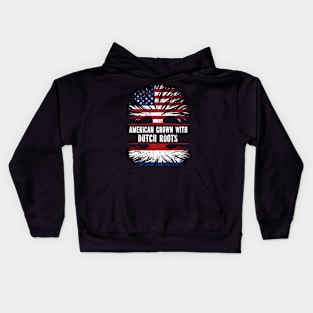 American Grown with Dutch Roots USA Flag Kids Hoodie